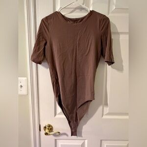 Everlane Chocolate Brown Short Sleeve Bodysuit